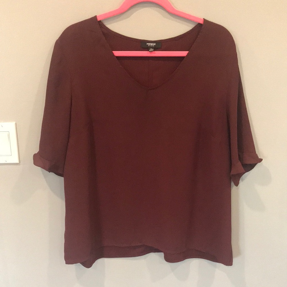 Premise maroon blouse xl
